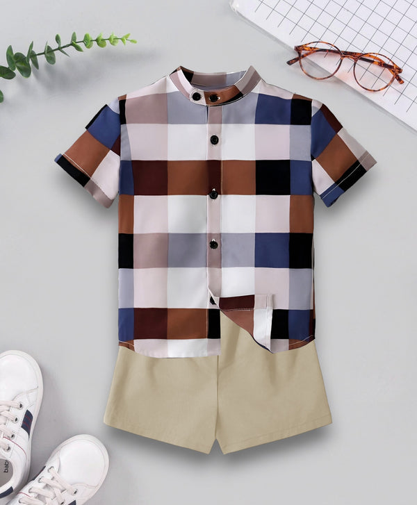 Boys Party/Festive Printed Shirt Shorts