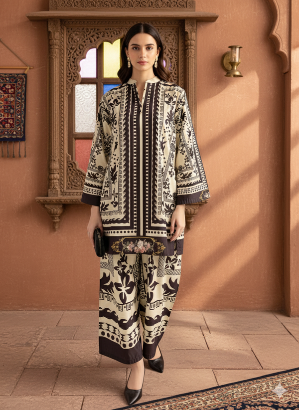 NESH CREATION Women's Casual Rayon Co-ord Set | Digital Printed Top & Pants