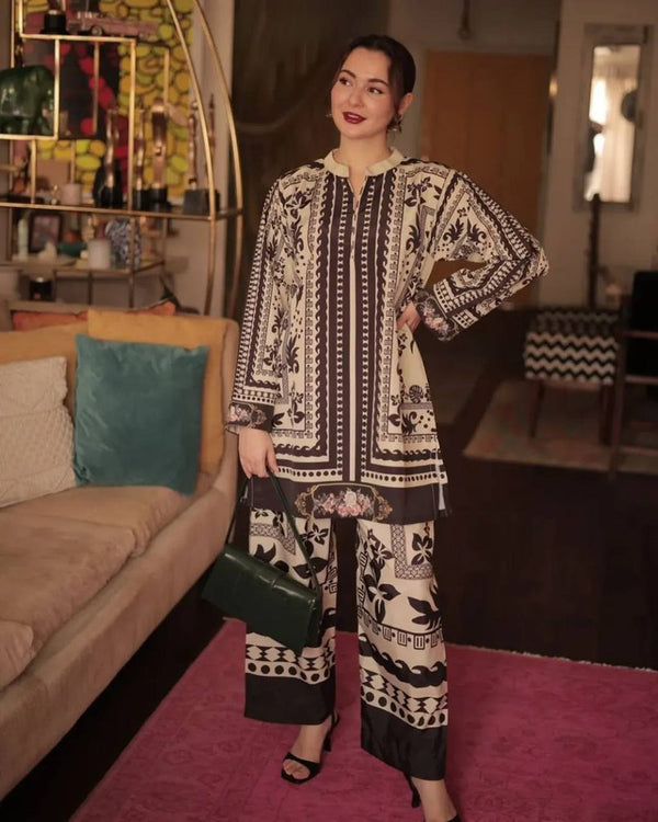 NESH CREATION Women's Casual Rayon Co-ord Set | Digital Printed Top & Pants